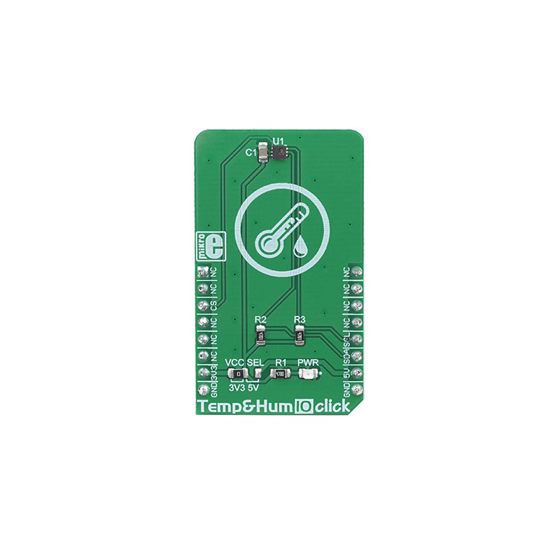 MIKROE-3342 Temp&Hum 10 Click BPS230 Humidity, Temperature Sensor mikroBUS Click Evaluation Expansion Board