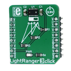 MIKROE-3103 LightRanger 3 Click  RFD77402 Light Sensor mikroBUS Click Platform Evaluation Expansion Board