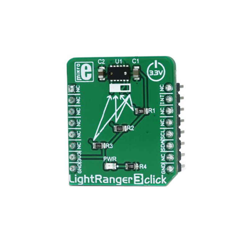 MIKROE-3103 LightRanger 3 Click  RFD77402 Light Sensor mikroBUS Click Platform Evaluation Expansion Board