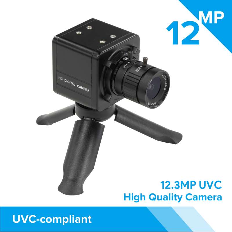 Arducam High Quality Complete USB Camera Bundle, 12MP 1/2.3 Inch 477P Camera Module 6mm CS-Mount Lens, Metal