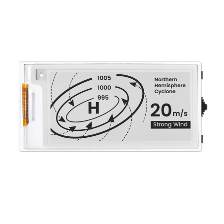 CrowPanel ESP32 2.13” E-paper HMI Display with 122x250 Resolution, Black/White Color Driven By SPI Interface (DIE01021S)