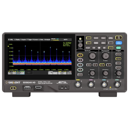 Osciloskop Siglent SDS824X HD  4x200MHz , 2 GSa/s, Serial decoders for I²C, SPI, UART, CAN, LIN  included