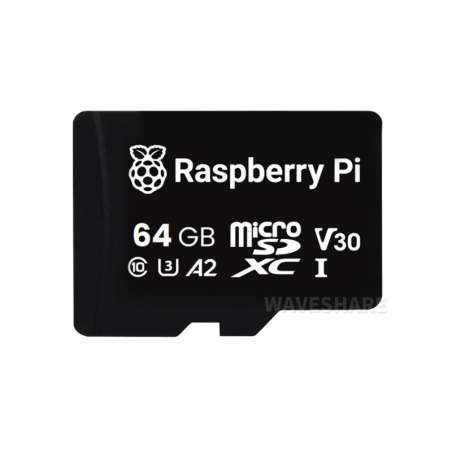 Official Raspberry Pi 64GB Class A2 SD Card, Compatible With microSDHC and microSDXC Host Devices