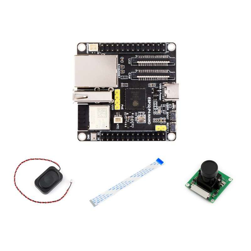 ESP32-P4-NANO Dev.Board, ESP32-P4 RISC-V Dual-core, Wi-Fi6/5/BLE (WS-29027) KIT-A with Camera