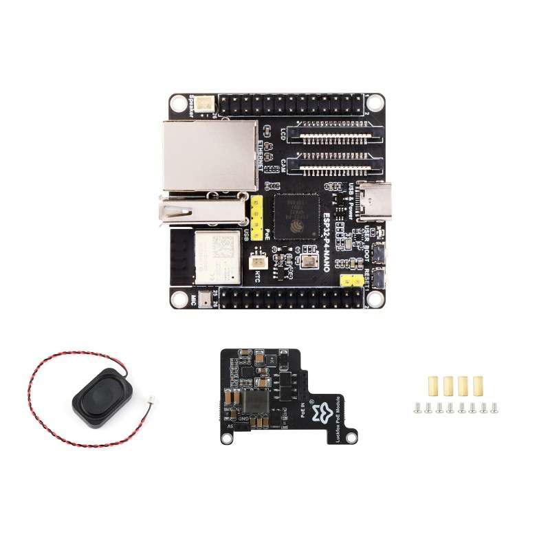 ESP32-P4-NANO Dev.Board, ESP32-P4 RISC-V Dual-core, Wi-Fi6/5/BLE (WS-29028) KIT-B with PoE