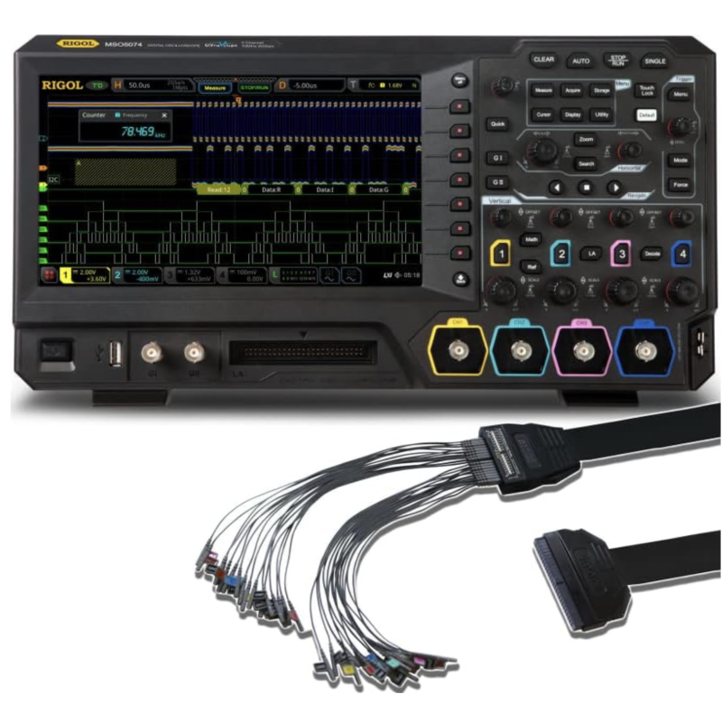 MSO5074 +PLA2216 +FREE MSO5000-BND (Rigol) 4x70 MHz, 8GSa/S, 500,000 Wfms/S, LA 16(Opt)