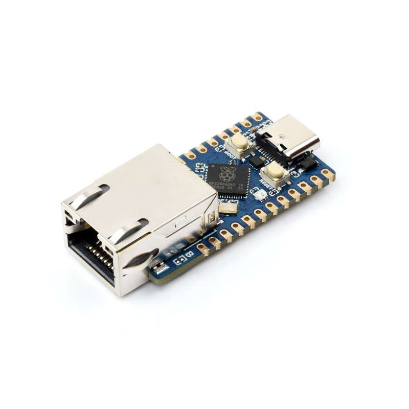 Waveshare RP2350-ETH Mini Dev.Board, RP2350 Ethernet Module, Raspberry Pi RP2350 Microcontroller (WS-29266)