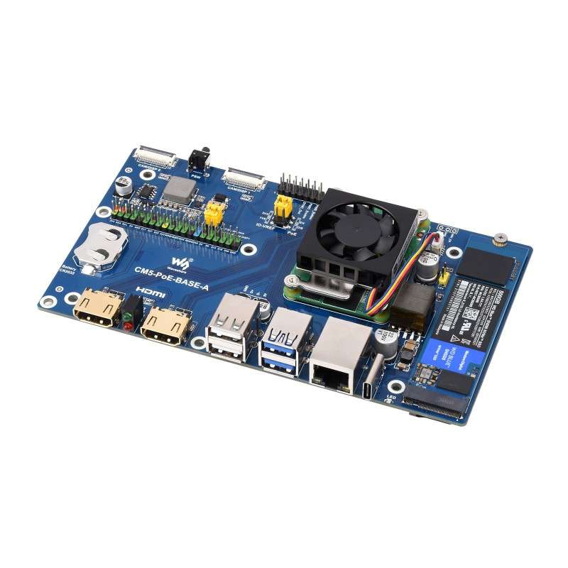 Raspberry Pi Compute Module 5 IO Board With PoE Feature, For All ...
