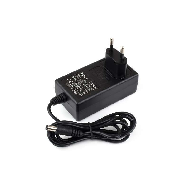 Power Supply, Lithium Battery Charger, 12.6V/2A, DC Jack Output, OD 5.5mm, ID 2.1mm, EU Plug (WS-29567)