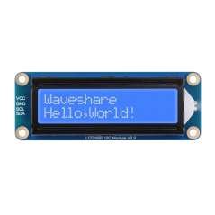 LCD1602 I2C BLUE Module,  32 Characters LCD, 3.3V/5V, Backlight Adjustable (WS-30494)