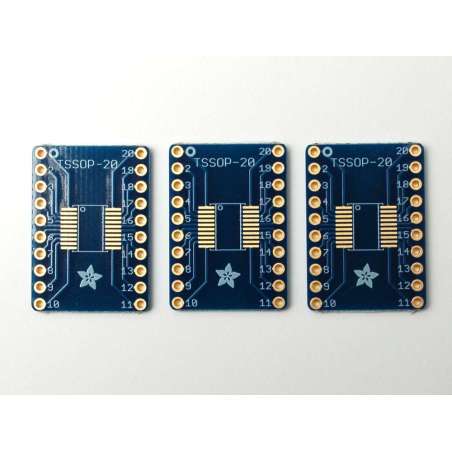 SMT Breakout PCB for SOIC-20 or TSSOP-20 - 3Pack! (Adafruit 1206)