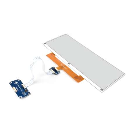 10.85inch e-Paper display (G), e-ink display, 1360x480, Red/Yellow/Black/White,SPI, with driver HAT (WS-29792)