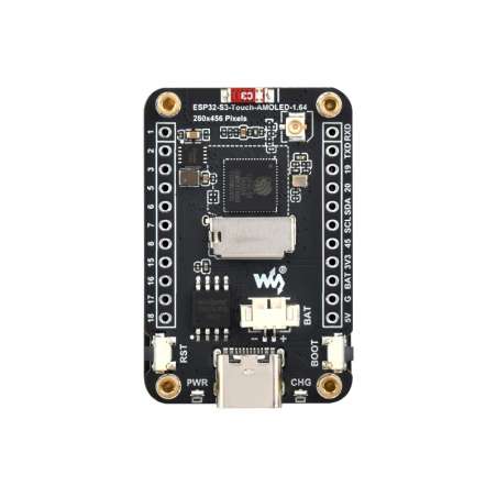 ESP32-S3 1.64inch AMOLED Touch Display Dev.Board, 280×456, QSPI, Accelerometer,Gyroscope (WS-31197)