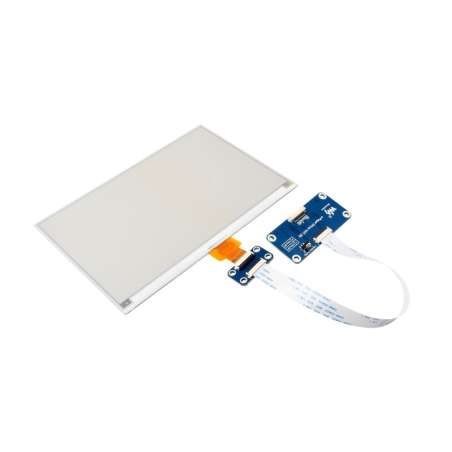 7.5inch e-Paper display (H), E-ink display, 800x480, Red/Yellow/Black/White, SPI (WS-31123) with driver HAT