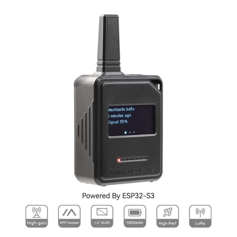 ThinkNode M2 Meshtastic (LoRa) Signal Transceiver Powered By ESP32-S3 with 1.3” OLED Display-With Case ThinkNode M2 Meshtastic (LoRa) Signal Transceiver Powered By ESP32-S3 with 1.3” OLED Display-With Case