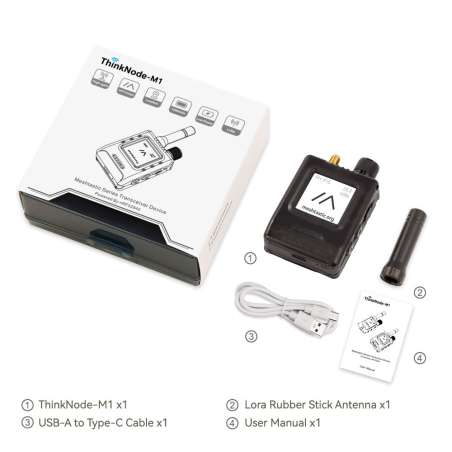 ThinkNode M1 LoRa Meshtastic Transceiver | With 1.54" EPD Screen|GPS function|nRF52840 868 MHz - With Case