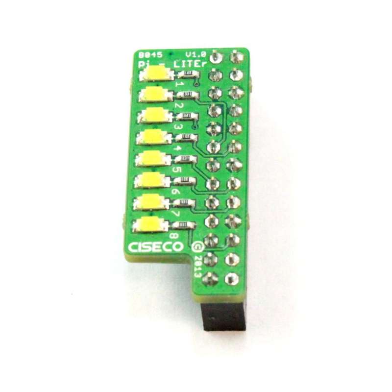 Pi-LITEr - 8 LED strip for the Raspberry Pi (CISECO B045)