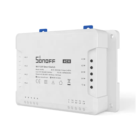SONOFF 4CHR3 4-Gang Wi-Fi DIY Smart Switch With RF Control (M0802010003)