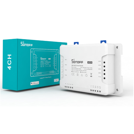 SONOFF 4CHR3 4-Gang Wi-Fi DIY Smart Switch With RF Control (M0802010003)