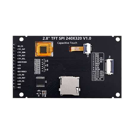 2.8-inch IPS SPI LCD Capacitive Touch Display Module ILI9341 Driver - 240x320 Arduino Compatible (ER-DLS29028B)