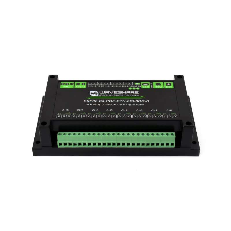 Industrial 8-Channel ESP32-S3 WiFi Relay Module, Isolated CAN, Xtensa 32-bit LX7 (WS-31284) Industrial 8-Channel ESP32-S3 WiFi Relay Module, Isolated CAN, Xtensa 32-bit LX7 (WS-31284)