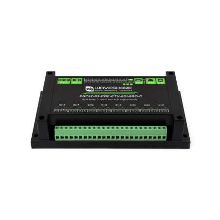Industrial 8-Channel ESP32-S3 WiFi Relay Module, Isolated CAN, Xtensa 32-bit LX7 (WS-31284)