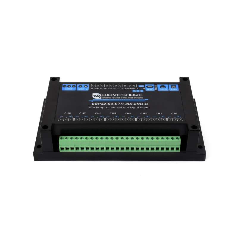 Industrial 8-Channel ESP32-S3 WiFi Relay Module, Isolated CAN, Xtensa 32-bit LX7 (WS-31282) Industrial 8-Channel ESP32-S3 WiFi Relay Module, Isolated CAN, Xtensa 32-bit LX7 (WS-31282)