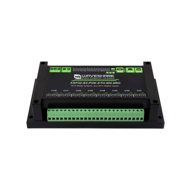 Industrial 8-Channel ESP32-S3 WiFi Relay Module, Isolated RS485 ,Xtensa 32-bit LX7 (WS-30838) Industrial 8-Channel ESP32-S3 WiFi Relay Module, Isolated RS485 ,Xtensa 32-bit LX7 (WS-30838)