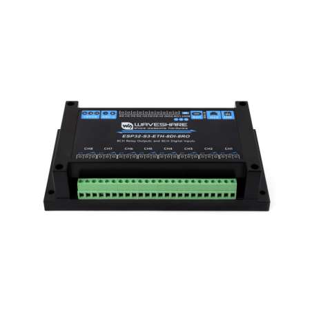 Industrial 8-Channel ESP32-S3 WiFi Relay Module, isolated RS485, Xtensa 32-bit LX7 (WS-31130)