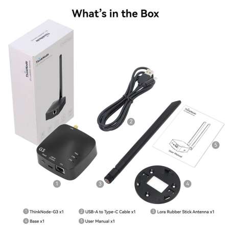 ThinkNode G3-Single Channel LoRaWAN Gateway, ESP32-S3 Chip, Smart Home, Smart IoT Solutions (ER-ILM13103D)