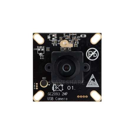 GC2093 2MP USB Camera Module, Wide Dynamic Backlight Imaging, Fixed-Focus, Onboard Microphone (WS-31328)