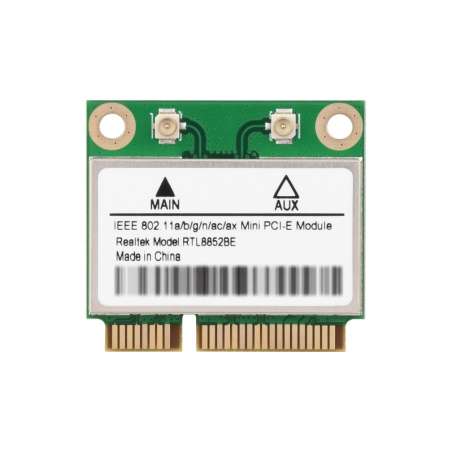 Wireless MINIPCIE RTL8852BE NIC, Gigabit Dual-Band Wi-Fi 6, 802.11AX, Bluetooth 5.2 (WS-31594)