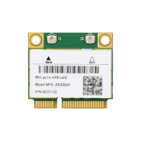 Wireless MINIPCIE AX200 NIC, Gigabit Dual-Band Wi-Fi 6, 802.11AX Standard, Bluetooth 5.2 (WS-31592)