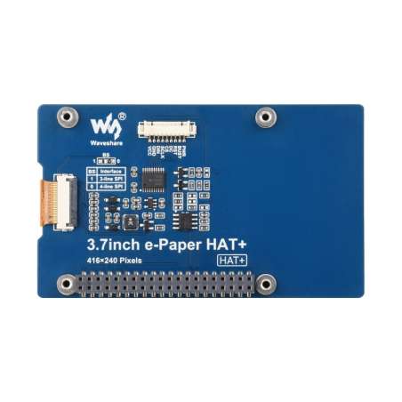 3.7inch E-Paper Display (G), E-Ink Display, 416×240, Red/Yellow/Black/White, SPI, Raspberry Pi 40PIN GPIO header (WS-31061)