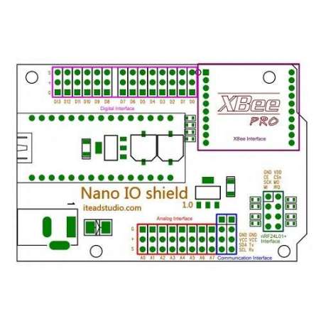 ITEAD Arduino Nano IO shield (IM120417016)