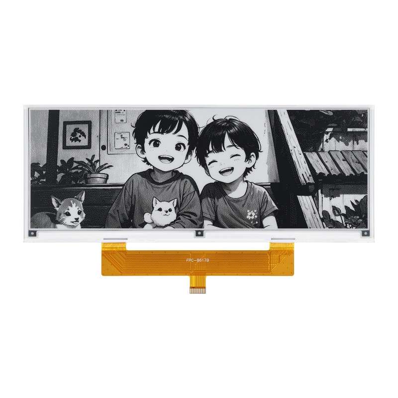 10.85inch e-Paper display, e-ink display, 1360 × 480, Black / White, SPI Interface (WS-31706)