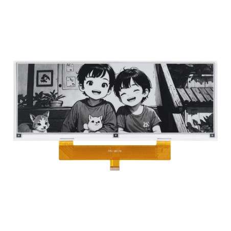 10.85inch e-Paper display, e-ink display, 1360 × 480, Black / White, SPI Interface (WS-31706)