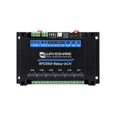 Industrial 6-Channel RP2350 Relay Module RS485/Pico HAT, Isolation Protection, Industrial-Grade, Rail-Mount Case (WS-31790)