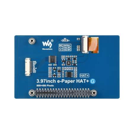 3.97inch E-Paper Display (G), E-Ink Display, 800×480, Red/Yellow/Black/White, SPI, Raspberry Pi 40PIN GPIO (WS-31062)