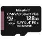 KINGSTON Canvas SELECT Plus Micro SDXC 128GB Class 10 UHS-I s adaptérom (SDCS2/128GB)