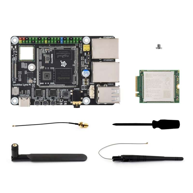 Luckfox Lyra Pi Linux Micro Dev.Board, Luckfox Core3506 Core Board  (WS-31896)