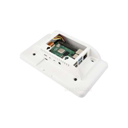 7inch Capacitive Touch IPS Display for Raspberry Pi, with Protection Case, 1024×600, DSI , WHITE case (WS-32080)