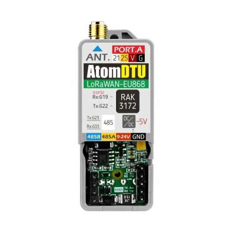 Atom DTU LoRaWANEU868 - LoRaWAN module with antenna, STM32WLE5, for M5Atom developer module M5Stack A152-EU868
