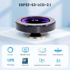 CrowPanel 2.1inch-HMI ESP32 Rotary Display 480x480 IPS Round Touch Knob Screen (DHE03921D)