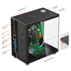 Mini PC Case With 1.3” OLED Screen For Raspberry Pi 5 (MOA09001D RPI)
