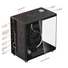 Mini PC Case With 1.3” OLED Screen For Jetson Orin Nano Case (MOA09001D ORIN)