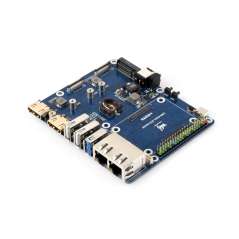 Gigabit / 2.5G Dual Ethernet Base Board Raspberry Pi CM5. Dual RJ45 Ethernet, Dual 4K Display Dual MIPI (WS-32176)