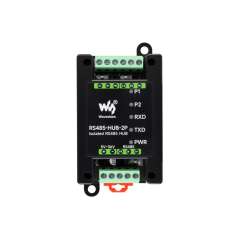 Industrial-grade Isolated 2-Ch RS485 Hub, Rail-mount Support, 2-ch RS485 Sub Ports Via 1-ch RS485 (WS-32157)