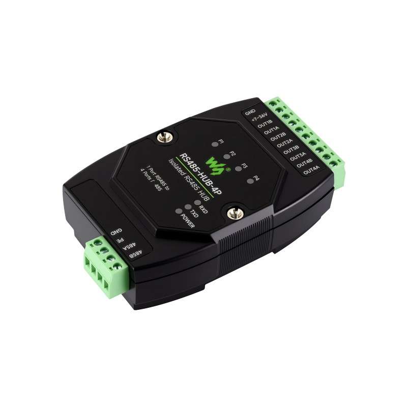 Industrial-grade Isolated 4-Ch RS485 Hub, Rail-mount, Expands 4-ch RS485 Sub Ports Via 1-ch RS485 Master (WS-32247) Industrial-grade Isolated 4-Ch RS485 Hub, Rail-mount, Expands 4-ch RS485 Sub Ports Via 1-ch RS485 Master (WS-32247)