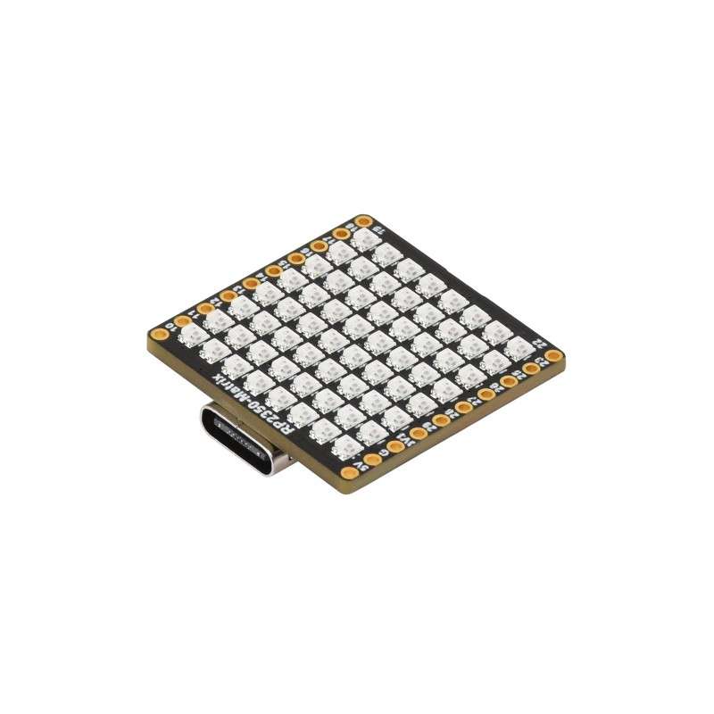 RP2350-Matrix Microcontroller Dev.Board, 6-Axis Sensor, 8×8 RGB LED Matrix For Colorful Lighting Display (WS-32225) RP2350-Matrix Microcontroller Dev.Board, 6-Axis Sensor, 8×8 RGB LED Matrix For Colorful Lighting Display (WS-32225)
